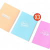 x3 Libretas Pastel Holografico Colores Surtidos