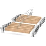 [Mayorista++] 100 Percha De Madera Con Broches Antideslizantes Para Pollera Pantalon