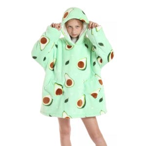 Pijama para Niños Buzo Infantil Con Capucha Manta Corderito Palta